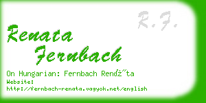 renata fernbach business card